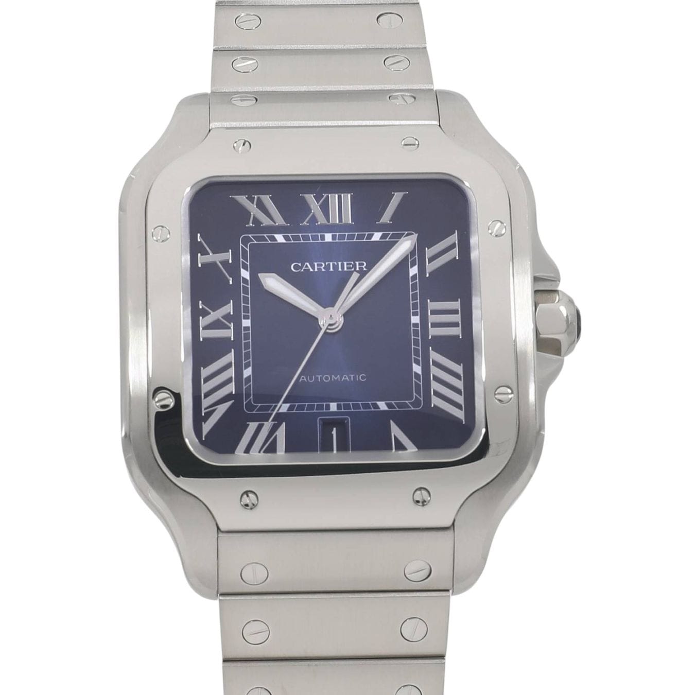 [中古]カルティエ サントス ドゥ カルティエ LM WSSA0071 ブルー メンズ