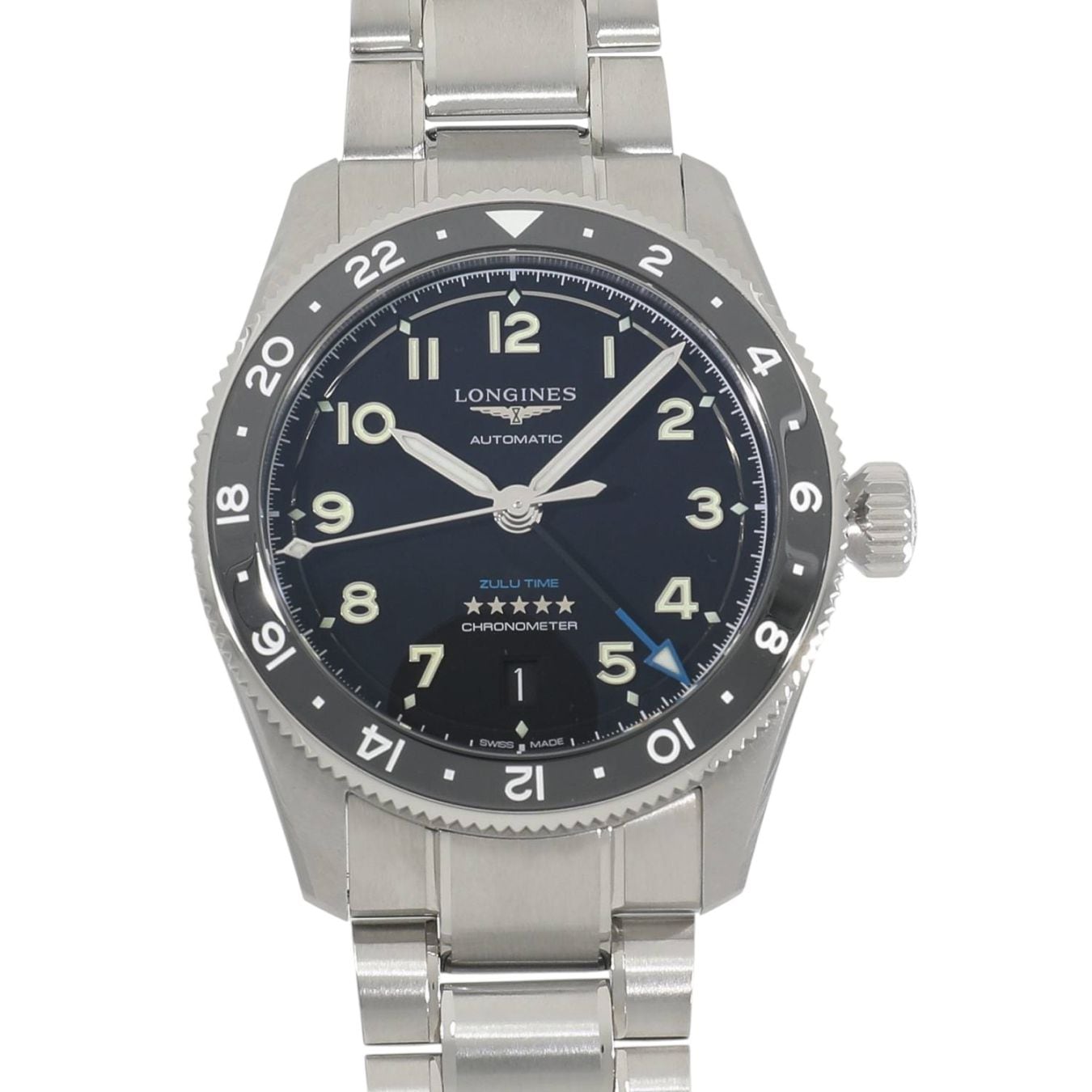 [新品]ロンジン スピリット ズールー タイム L3.802.4.53.6 ブラック メンズ