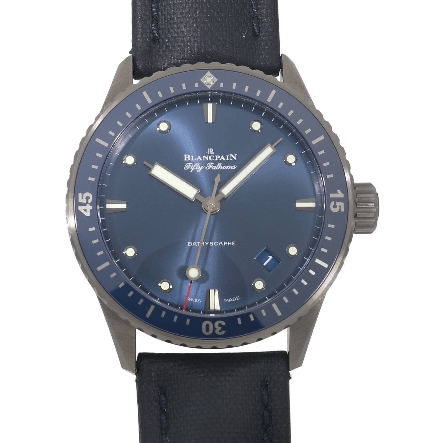 [中古]ブランパン フィフティファゾムズ バチスカーフ 5000-0240-O52A ブルー メンズ