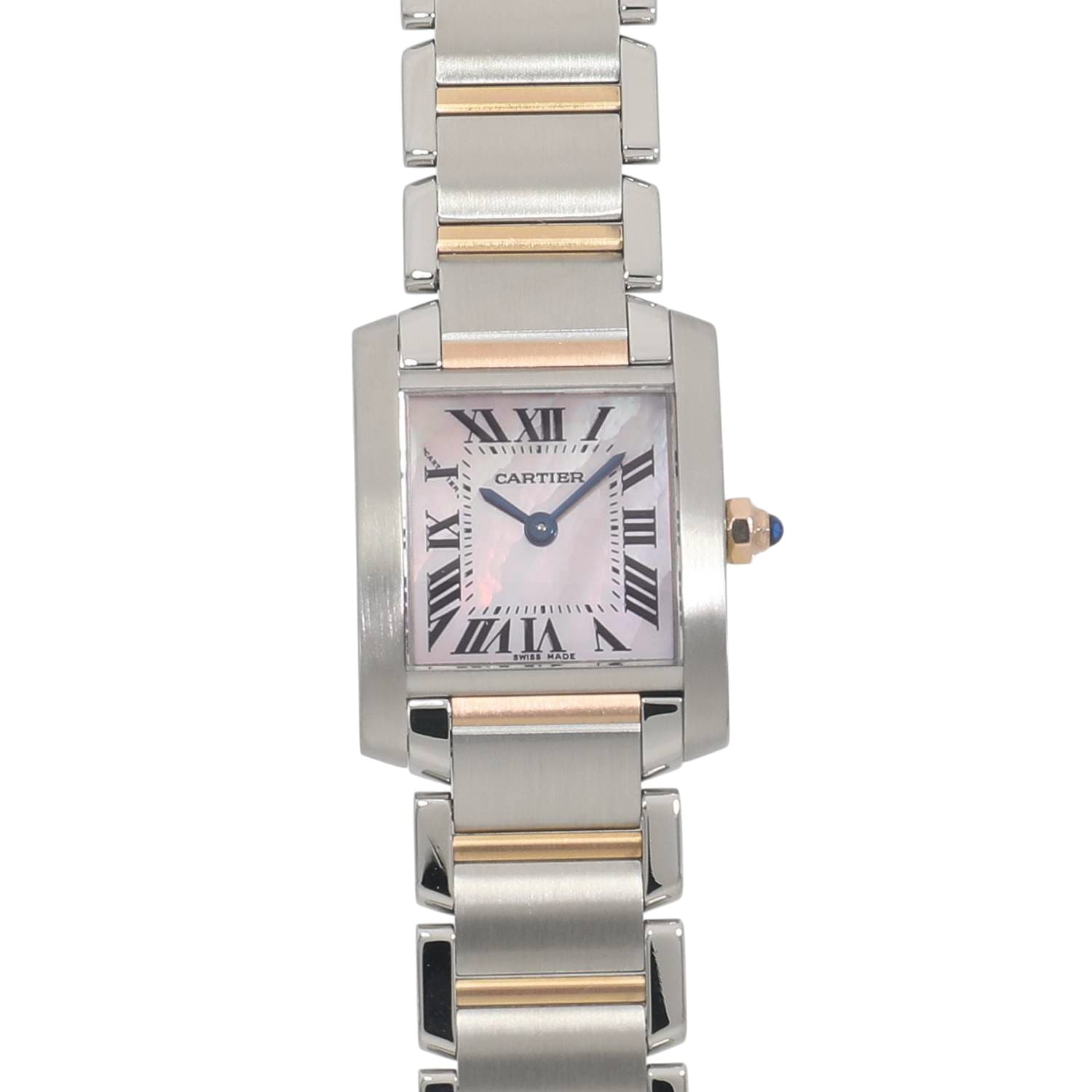 [中古]カルティエ タンクフランセーズ SM W51027Q4 ピンクシェル レディース