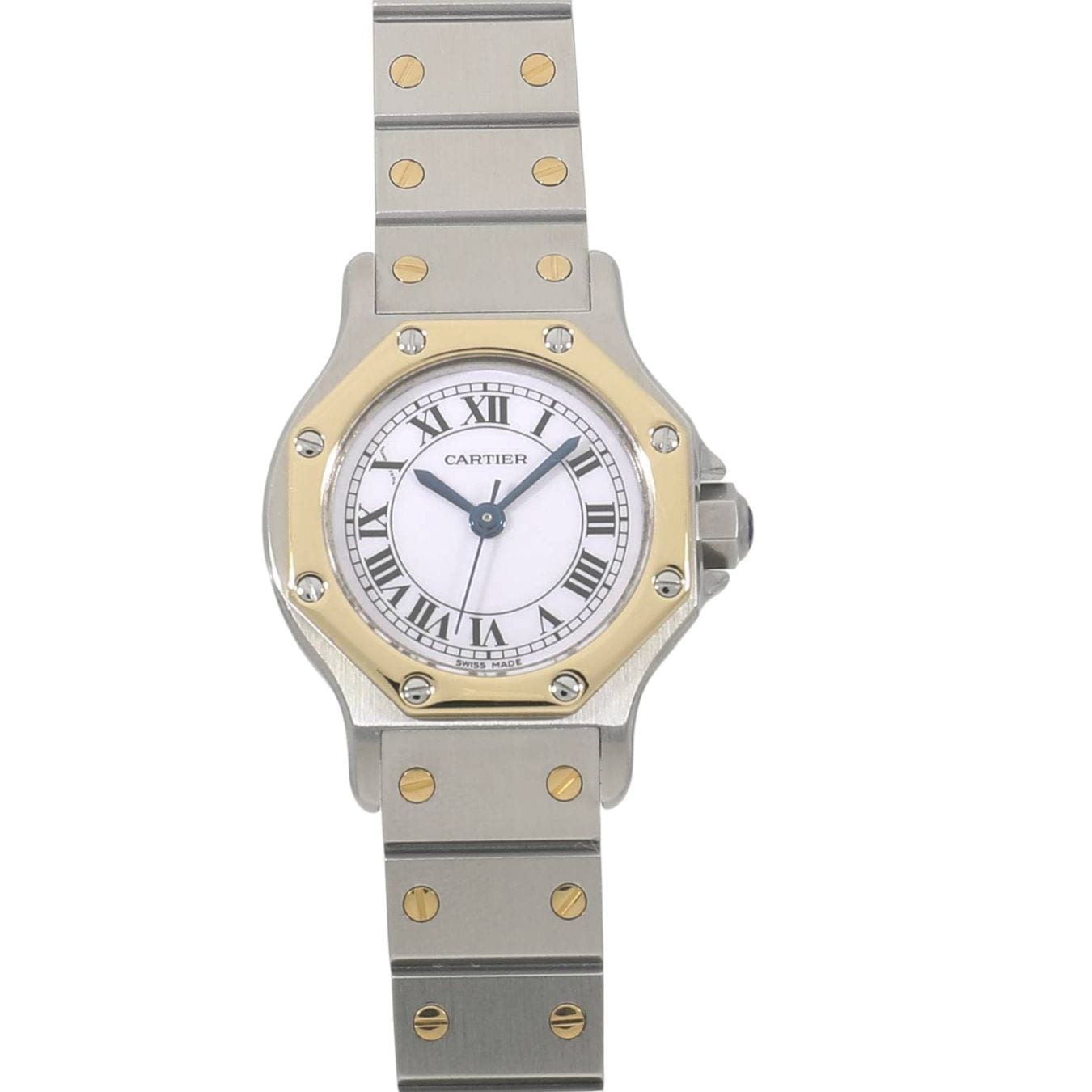 [中古]カルティエ サントス オクタゴン SM  ホワイト レディース