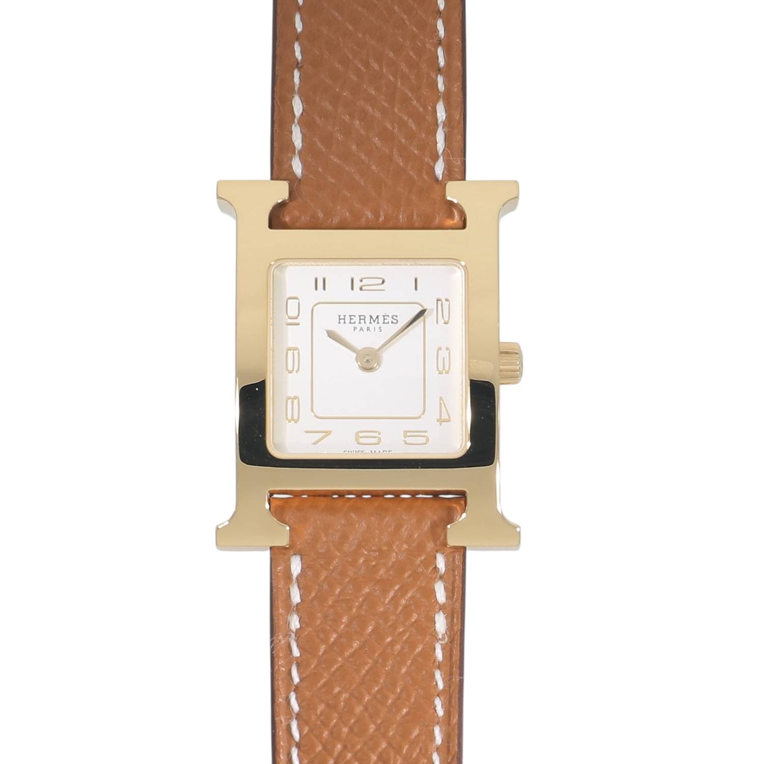 [未使用]エルメス Hウォッチ PM 25ｍｍ W404380WW00 / HH1.201e シルバーオパーリン レディース