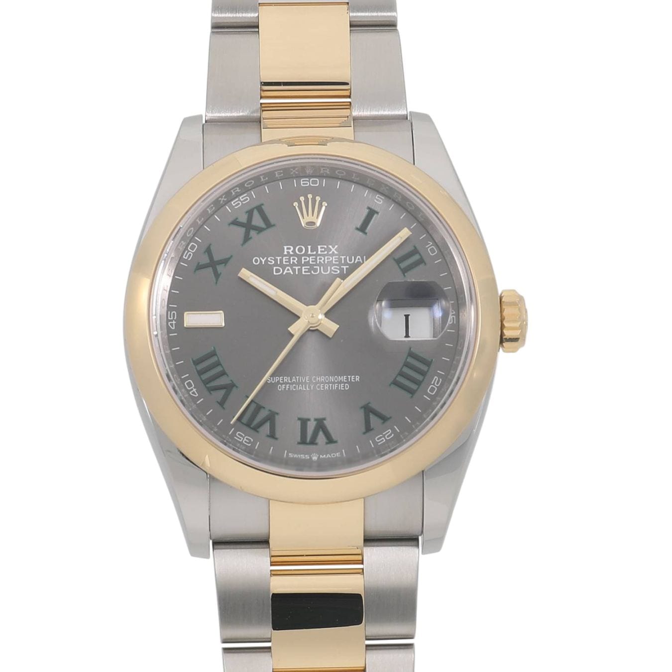[未使用]ロレックス デイトジャスト 36 126203 ランダム スレート ローマ メンズ