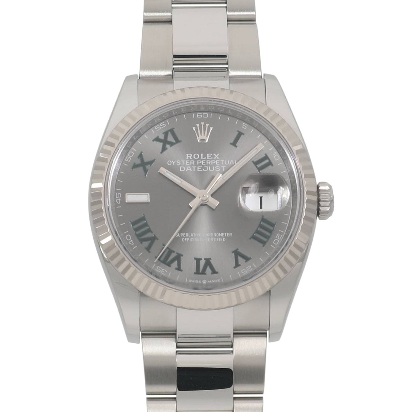 [中古]ロレックス デイトジャスト 36 126234 ランダム スレート ローマ メンズ