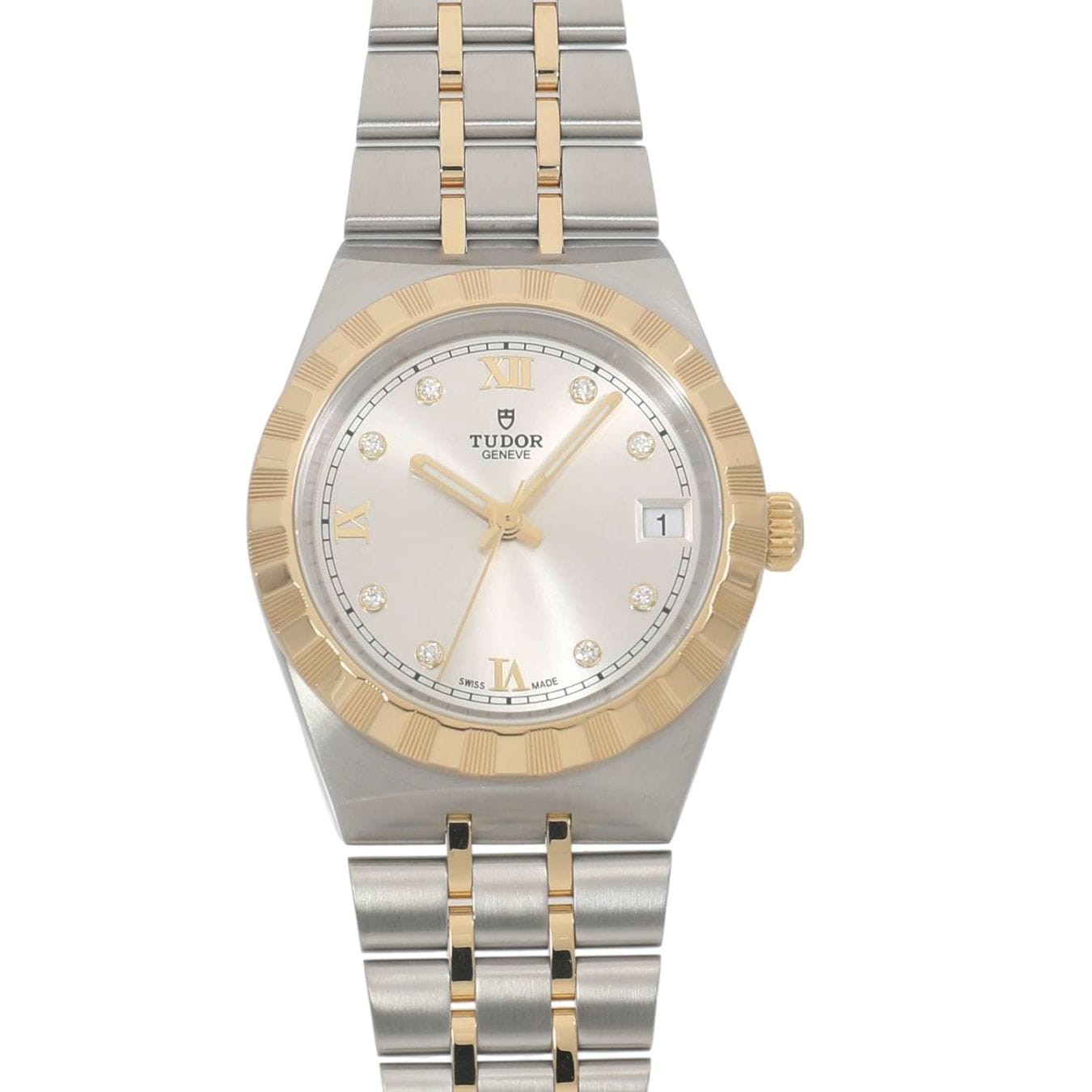 [中古]チューダー ロイヤル M28403-0002 シルバー×8Pダイヤ ユニセックス