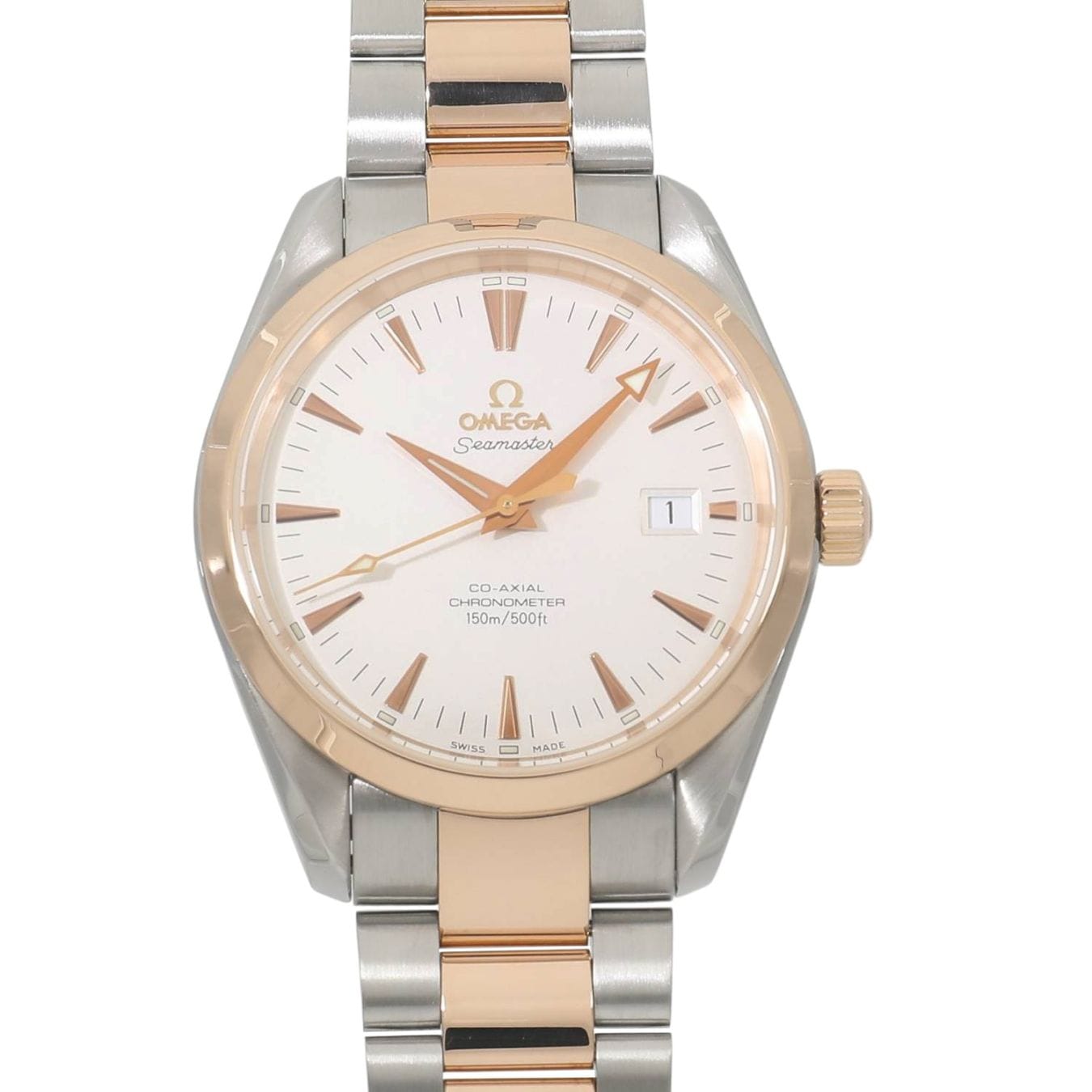 [中古]オメガ シーマスター アクアテラ コーアクシャル クロノメーター 2303.30.00 シルバー メンズ