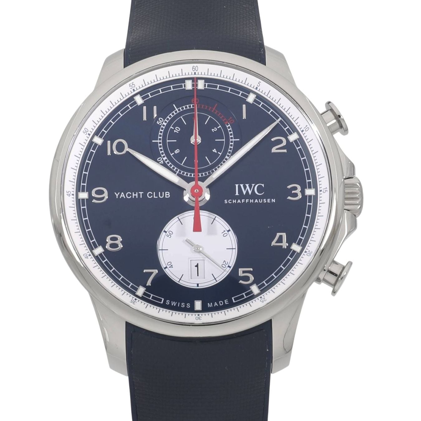 [中古]IWC ポルトギーゼ ヨットクラブ クロノグラフ オールバーブラウン IW390704 ブルー×ホワイト メンズ