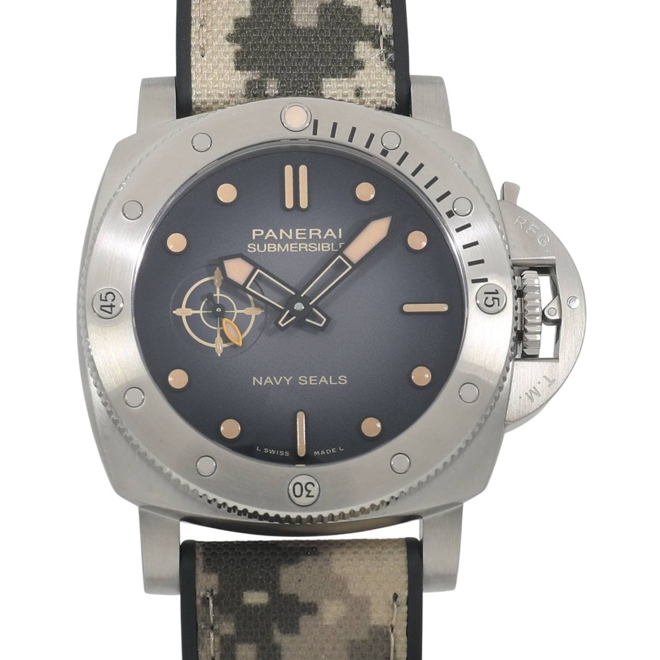 [中古]パネライ サブマーシブル クアランタクアトロ ネイビーシールズ PAM01518 AA番 ブラックシェード メンズ