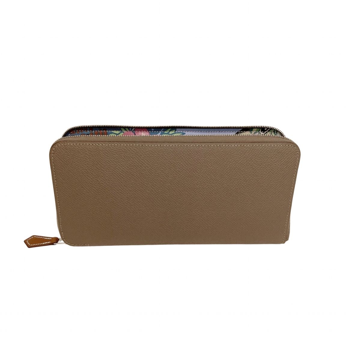 [新品]エルメス アザップ シルクイン ロング ヴォー・エプソン×シルク エトゥープ シルバー金具 