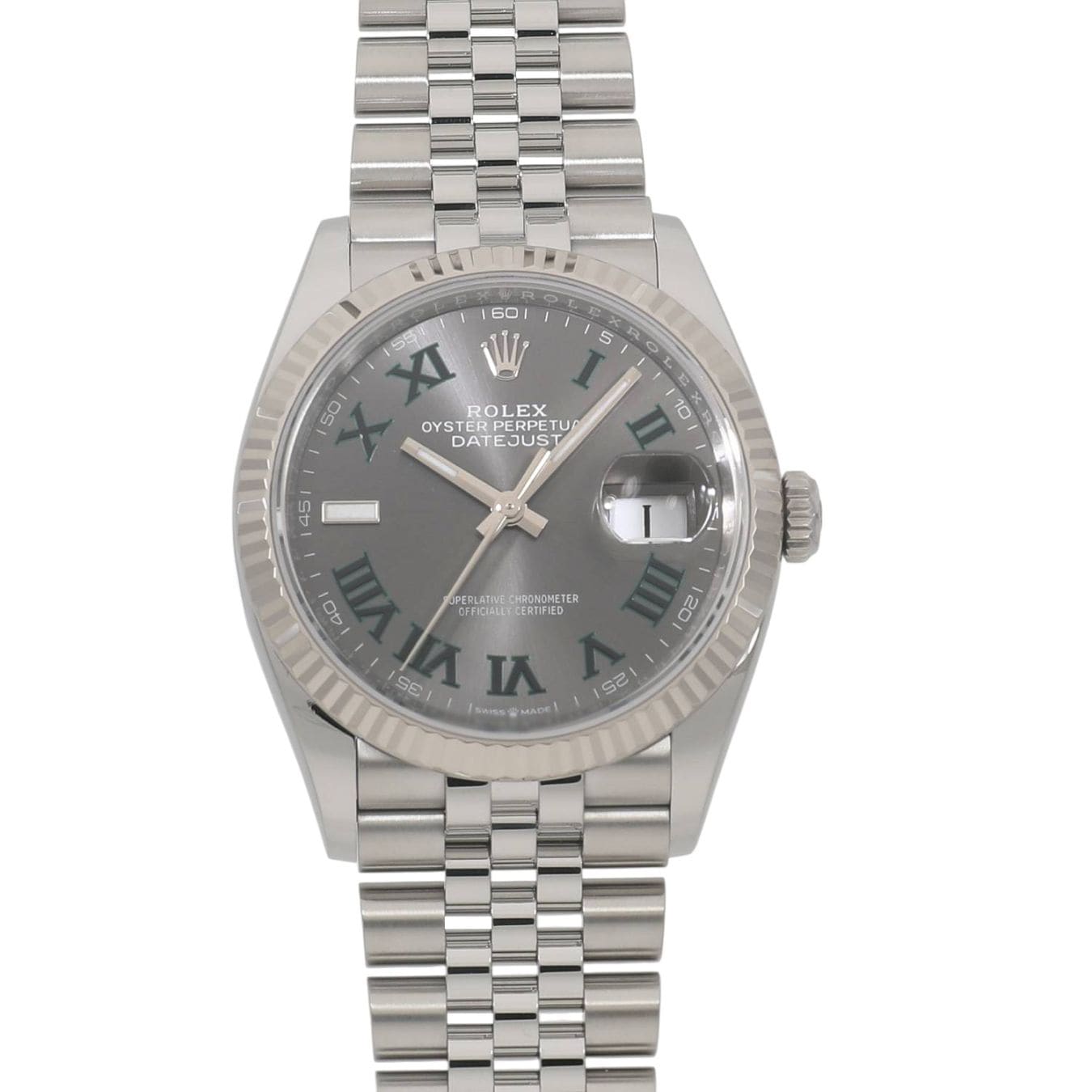 [中古]ロレックス デイトジャスト 36 126234 ランダム スレート ローマ メンズ