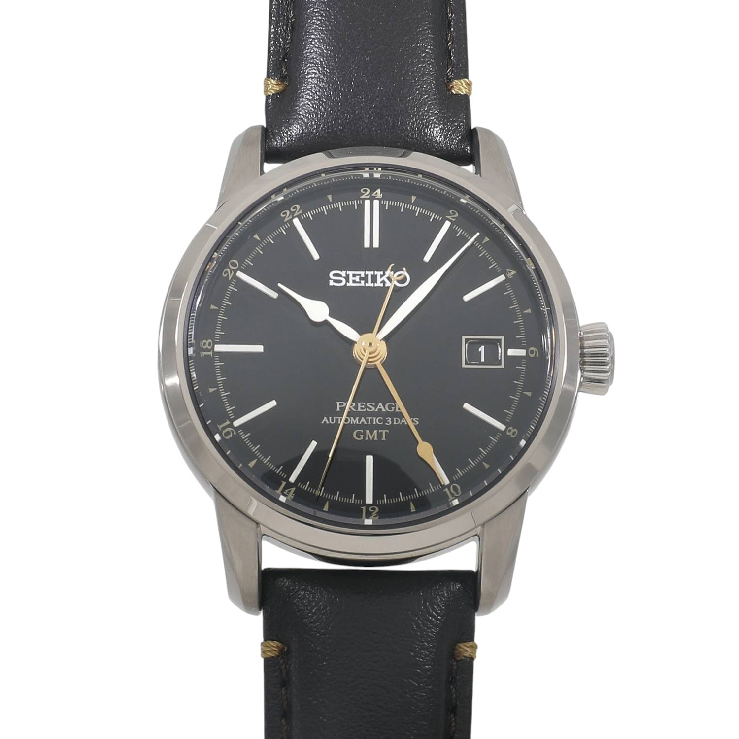 [中古]セイコー プレザージュ クラシックシリーズ クラフツマンシップ 漆ダイヤル GMT SARH001 ブラック メンズ