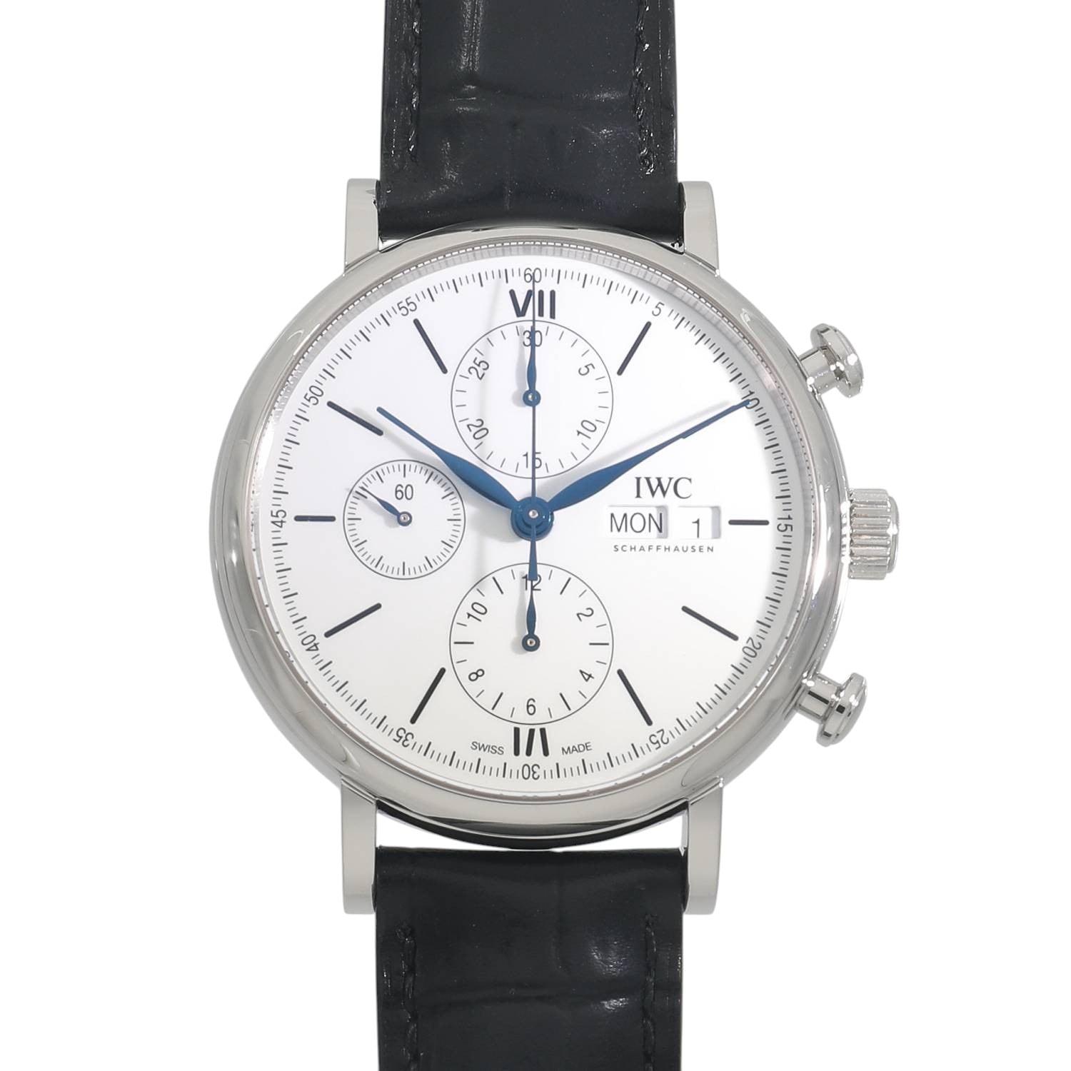 [中古]IWC ポートフィノ クロノグラフ 創立150周年記念 限定2000本 IW391024 ホワイト メンズ