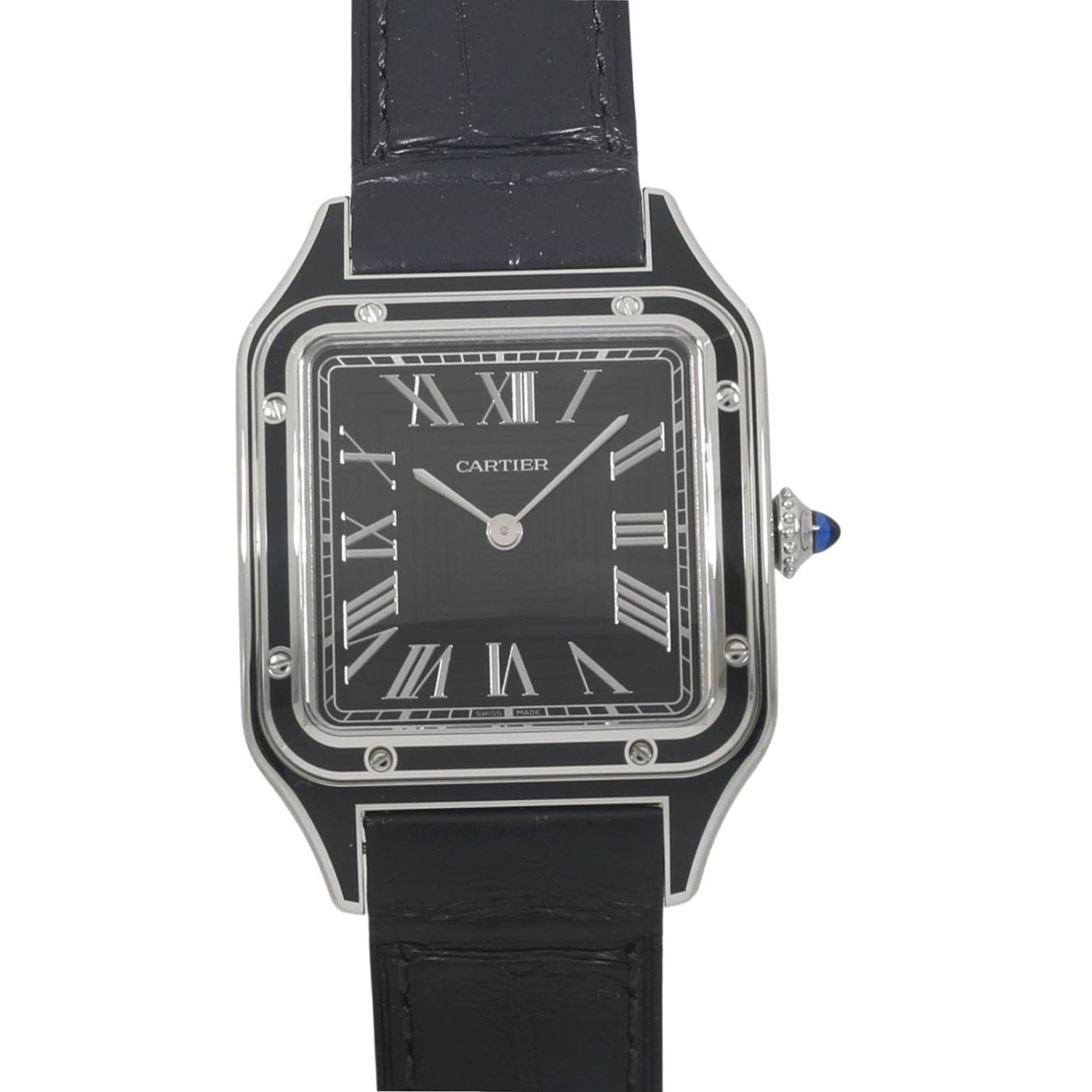 [未使用]カルティエ サントス デュモン ウォッチ LM WSSA0046 ブラック メンズ