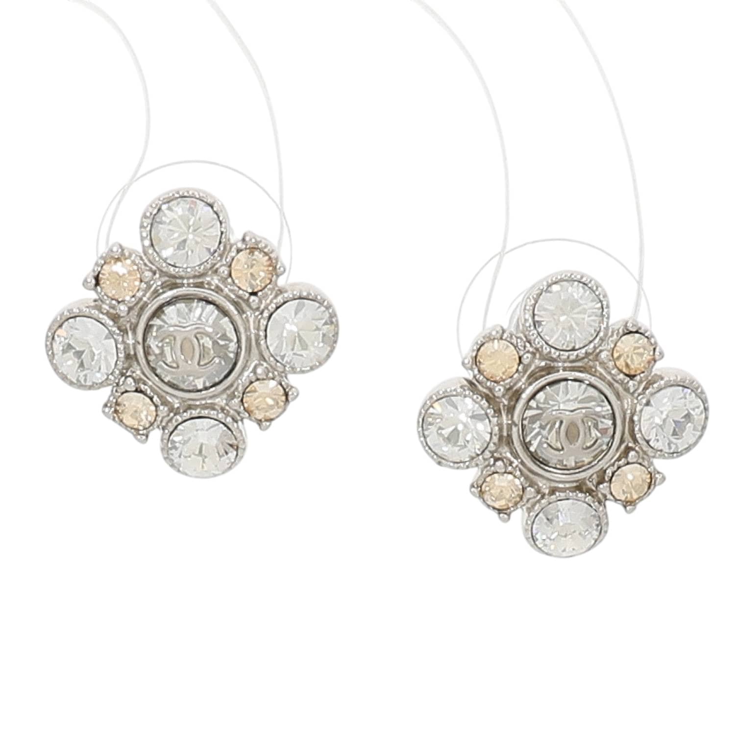 [中古]シャネル ココマーク ラインストーン イヤリング ピアス メタル 