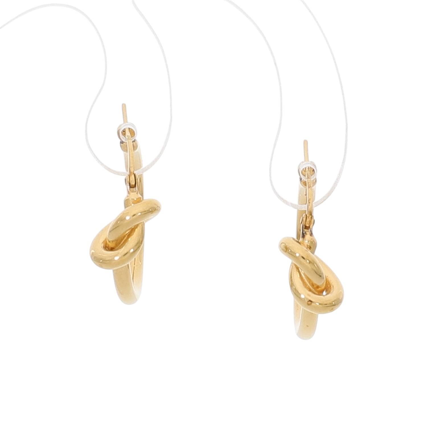 [中古]セリーヌ ノット スモールフープ イヤリング ピアス ゴールドメッキ 