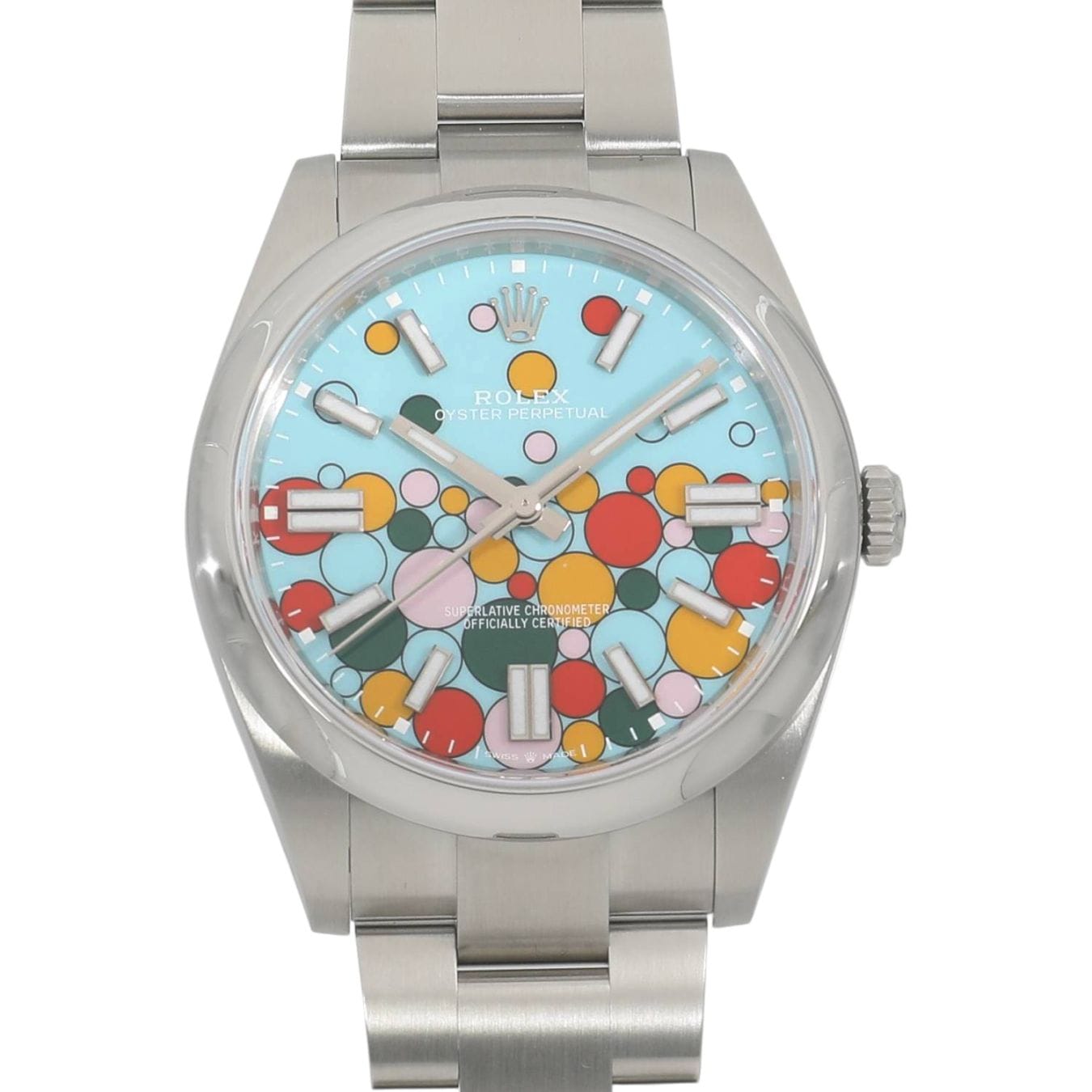 [中古]ロレックス オイスター パーペチュアル 41 124300 ランダム セレブレーションモチーフ メンズ