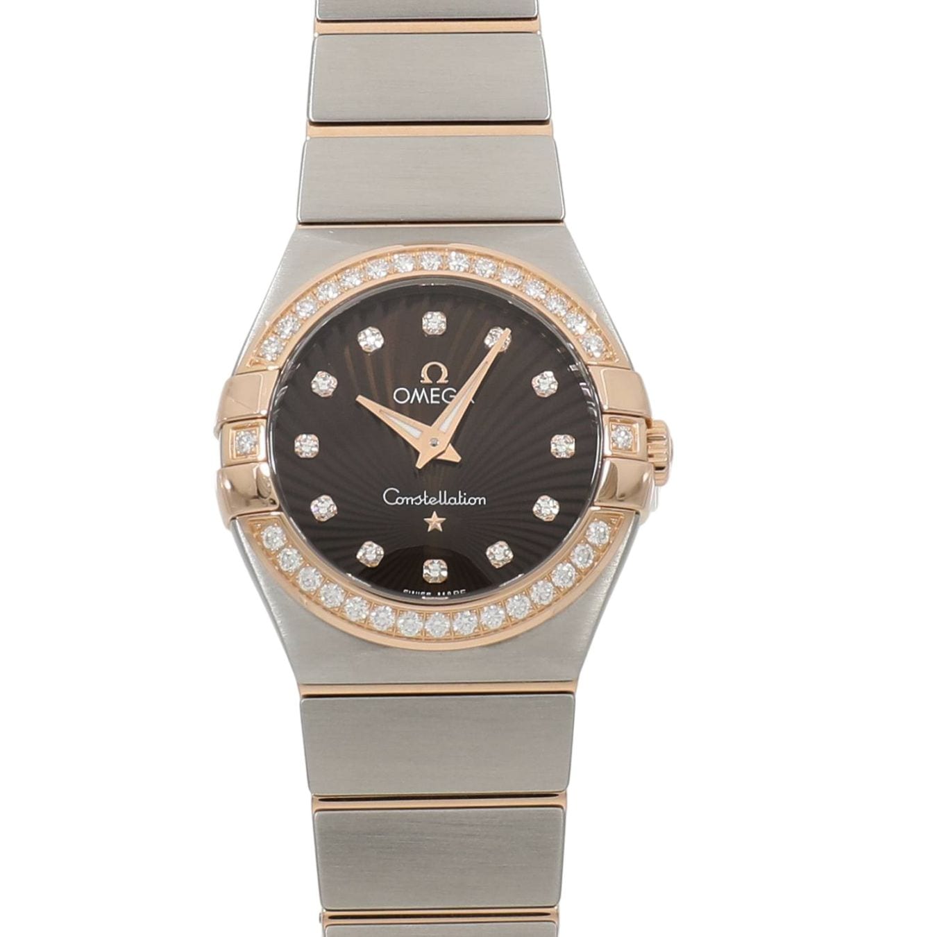 [中古]オメガ コンステレーション クォーツ 27mm 123.25.27.60.63.001 ブラウン レディース