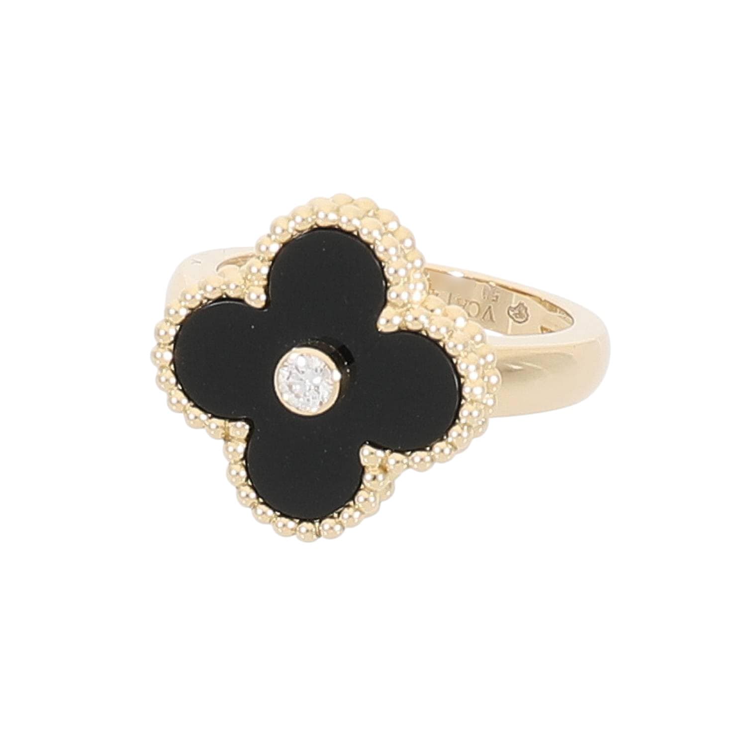 [中古]ヴァンクリーフ&アーペル ヴィンテージ アルハンブラ リング イエローゴールド VCARA41000