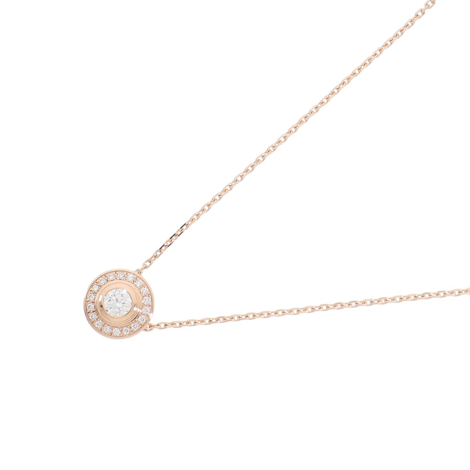 [中古]カルティエ ダムール ネックレス ダイヤモンド ピンクゴールド ピンクゴールド N7412200