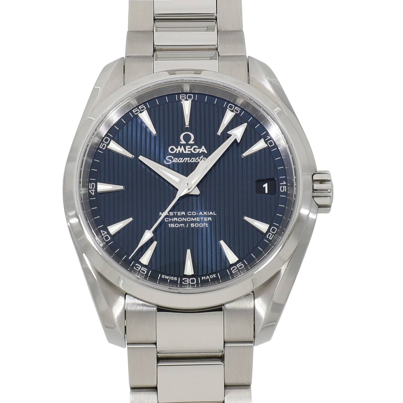 [中古]オメガ シーマスター アクアテラ150m マスターコーアクシャル クロノメーター 231.10.39.21.03.002 ブルー メンズ