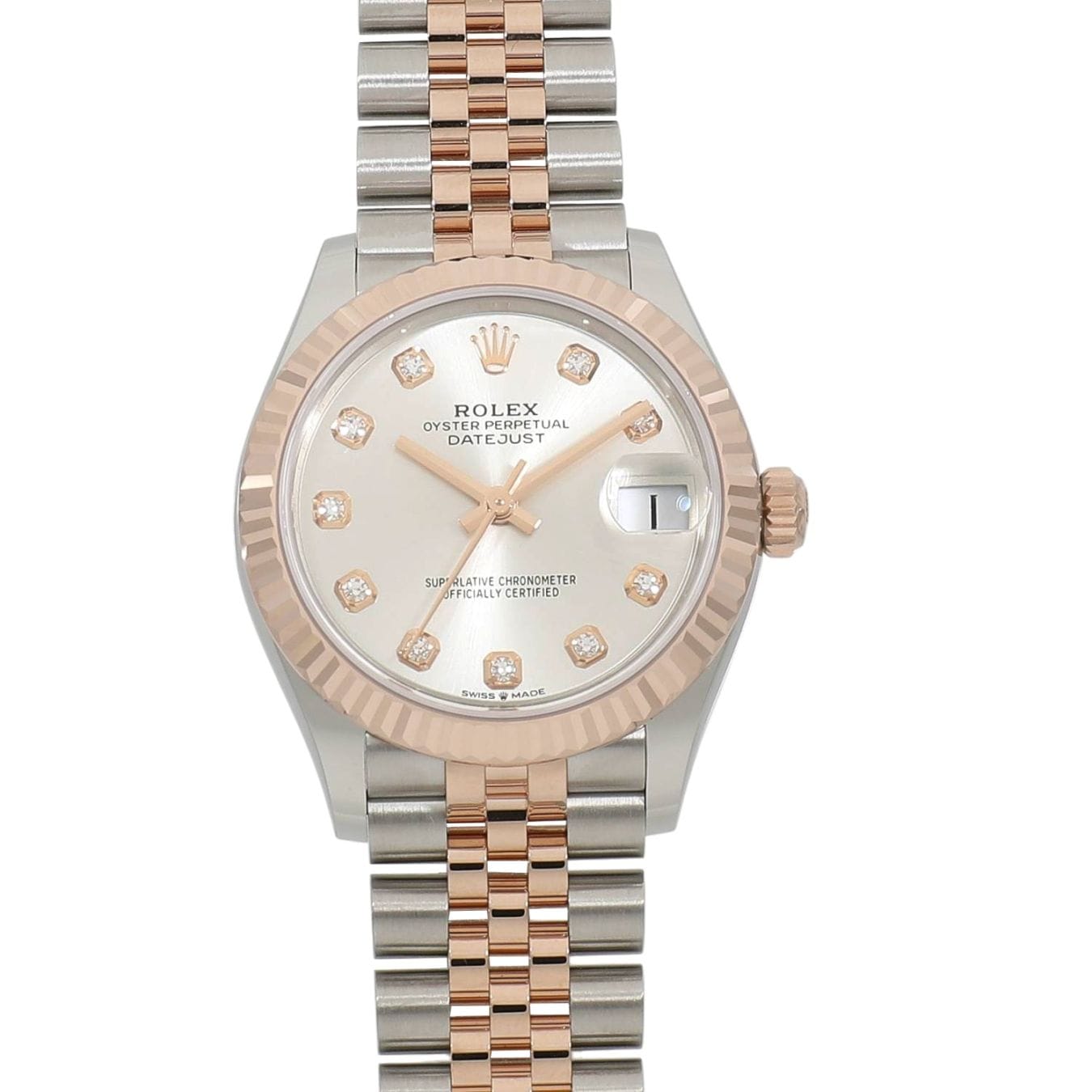[新品]ロレックス デイトジャスト 31 278271G シルバー×10Pダイヤ レディース