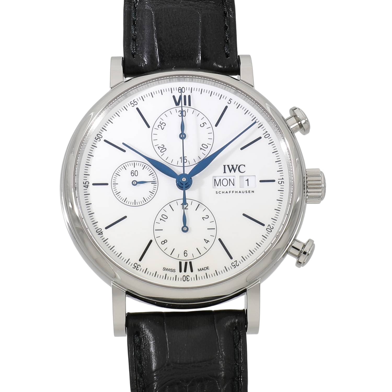 [中古]IWC ポートフィノ クロノグラフ 創立150周年記念 限定2000本 IW391024 ホワイト メンズ