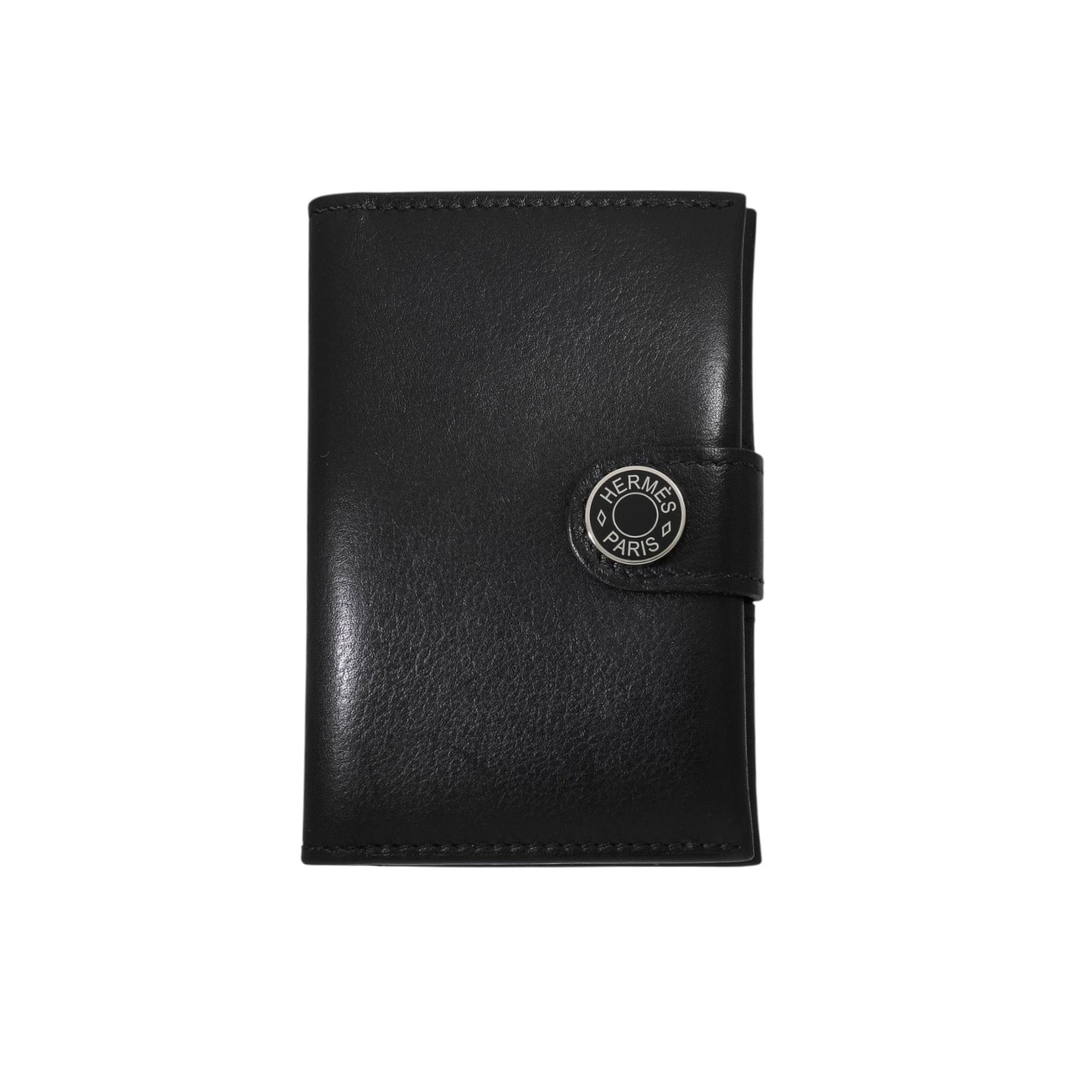 [中古]エルメス RMS カードケース ヴォー エヴァーグレイン ノワール(ブラック) シルバー金具 