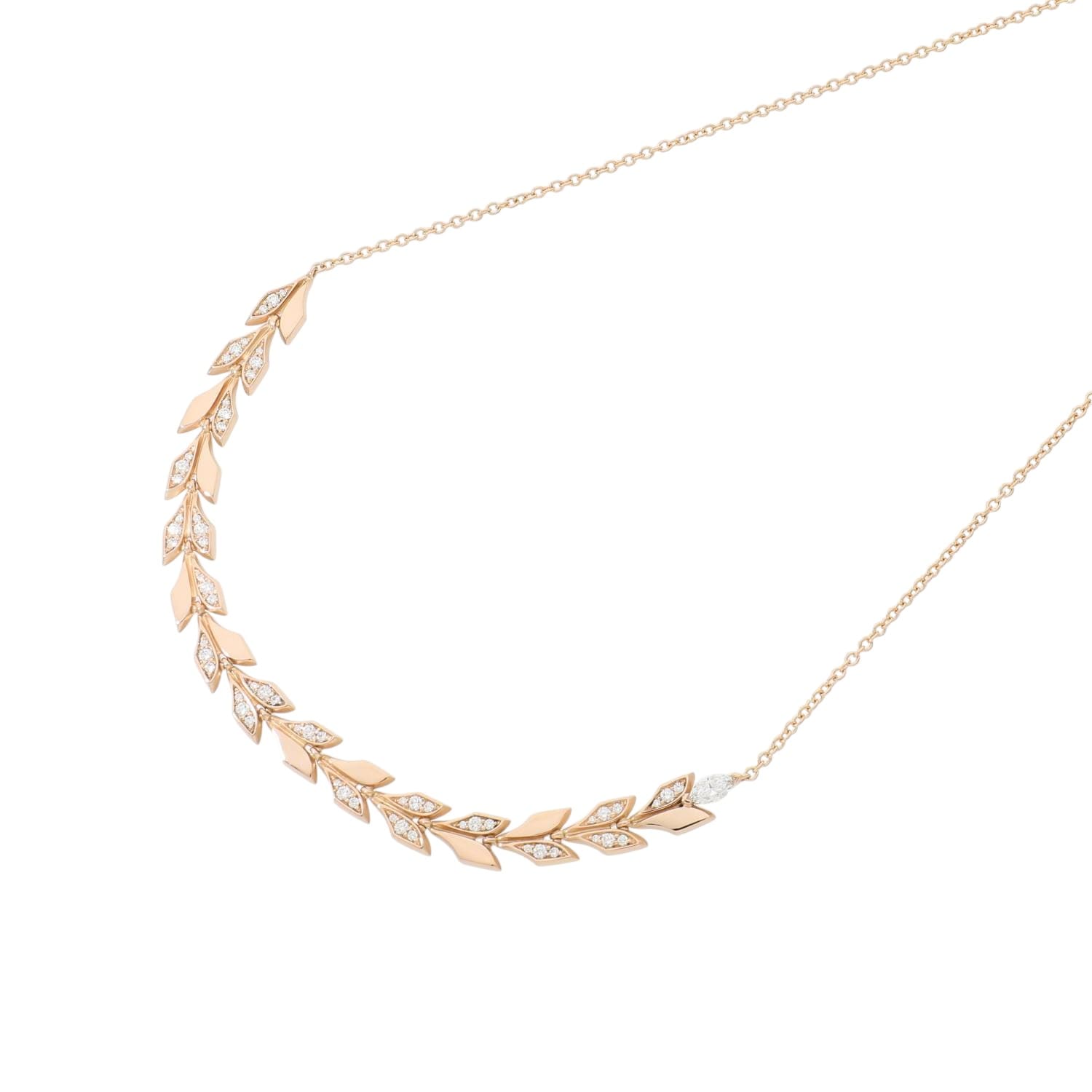 [中古]ティファニー ビクトリア ヴァイン イースト ウエスト ダイヤモンド ペンダント ネックレス ローズゴールド 69523447