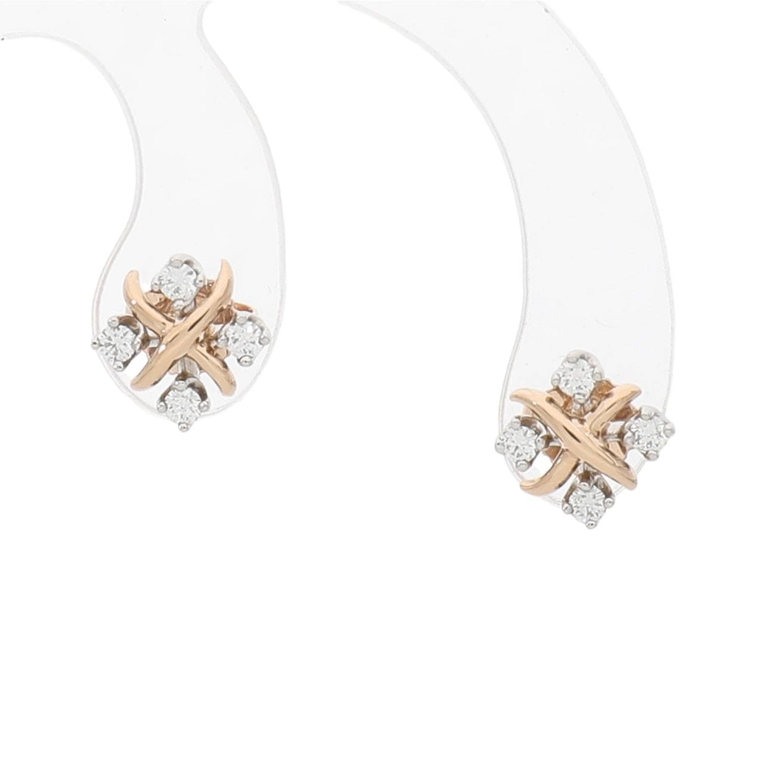 [中古]ティファニー シックスティーン ストーン バイ ティファニー ジーン シュランバーゼ リン ダイヤモンド ピアス ローズゴールド×プラチナ 60141988