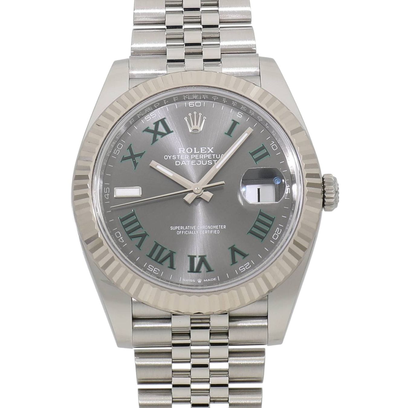 [中古]ロレックス デイトジャスト 41 126334 ランダム スレート ローマ メンズ