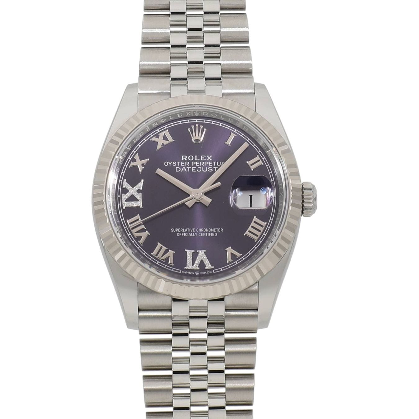 [未使用]ロレックス デイトジャスト 36 126234 ランダム オーベルジーヌ VI/IXダイヤモンド メンズ