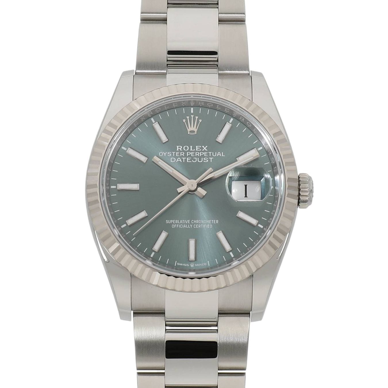 [新品]ロレックス デイトジャスト 36 126234 ミントグリーン メンズ