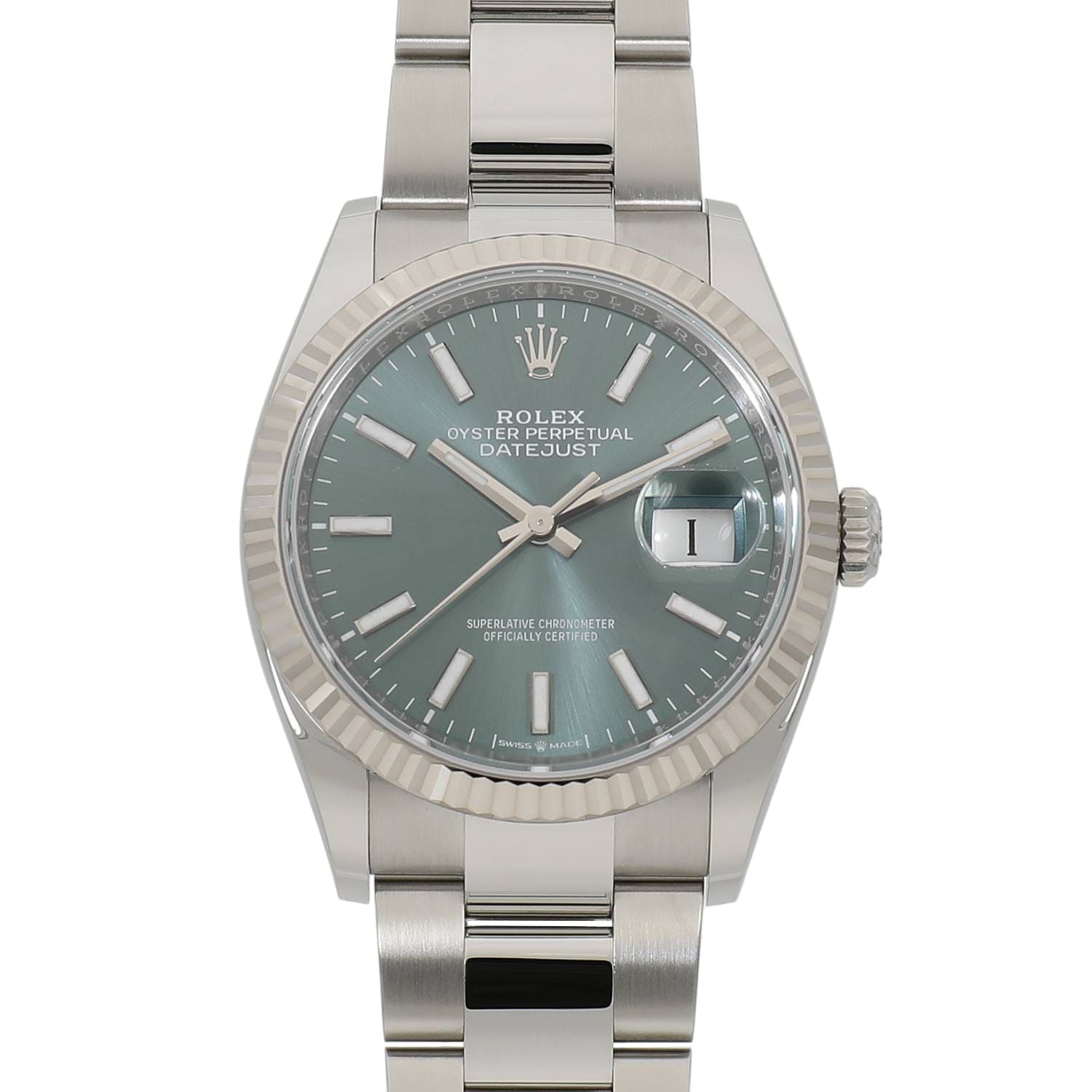 [新品]ロレックス デイトジャスト 36 126234 ミントグリーン メンズ