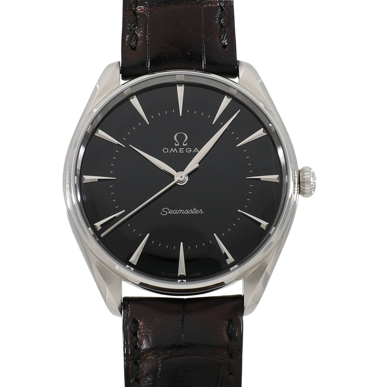 [中古]オメガ シーマスター オリンピック オフィシャル タイムキーパー コーアクシャル マスター クロノメーター 世界限定100本 522.93.40.20.01.001 ブラック エナメル メンズ