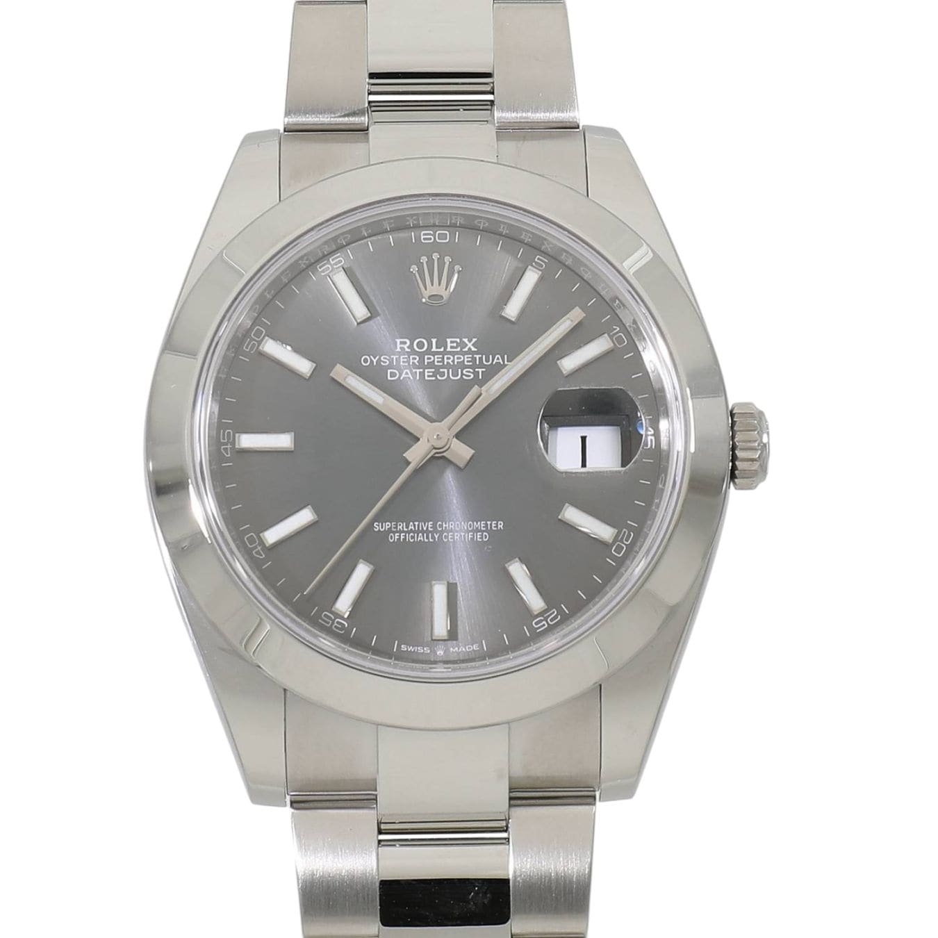 [中古]ロレックス デイトジャスト 41 126300 ランダム スレート メンズ