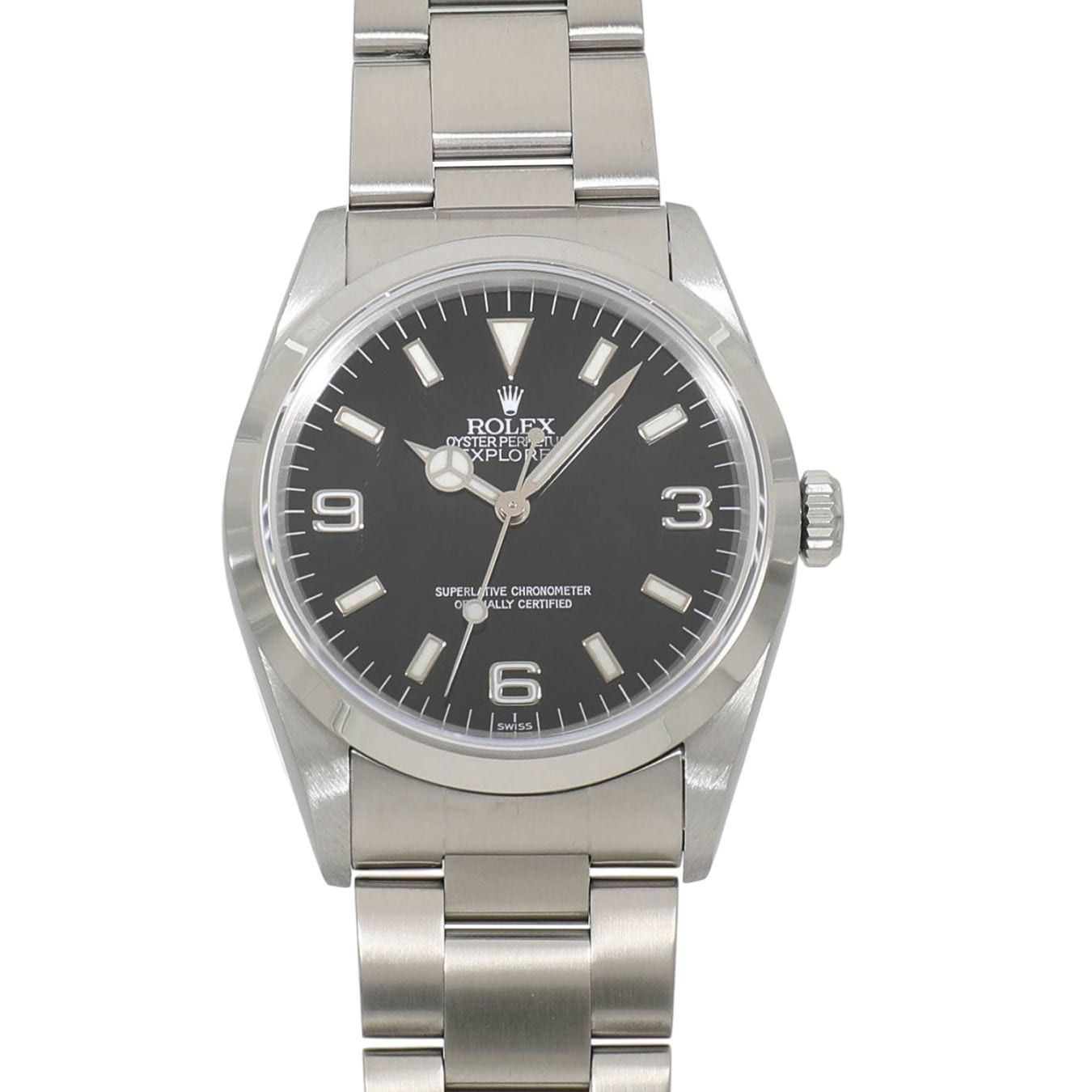 [中古]ロレックス エクスプローラー I 14270 A番 ブラック メンズ