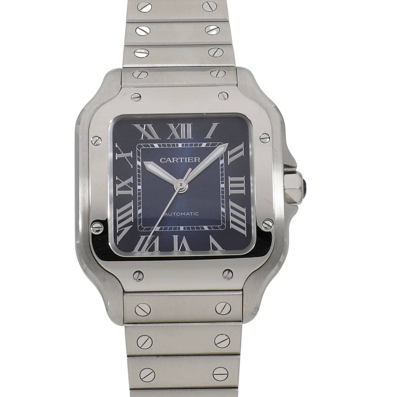 [中古]カルティエ サントス ドゥ カルティエ ウォッチ ミディアム WSSA0063 ブルー ユニセックス