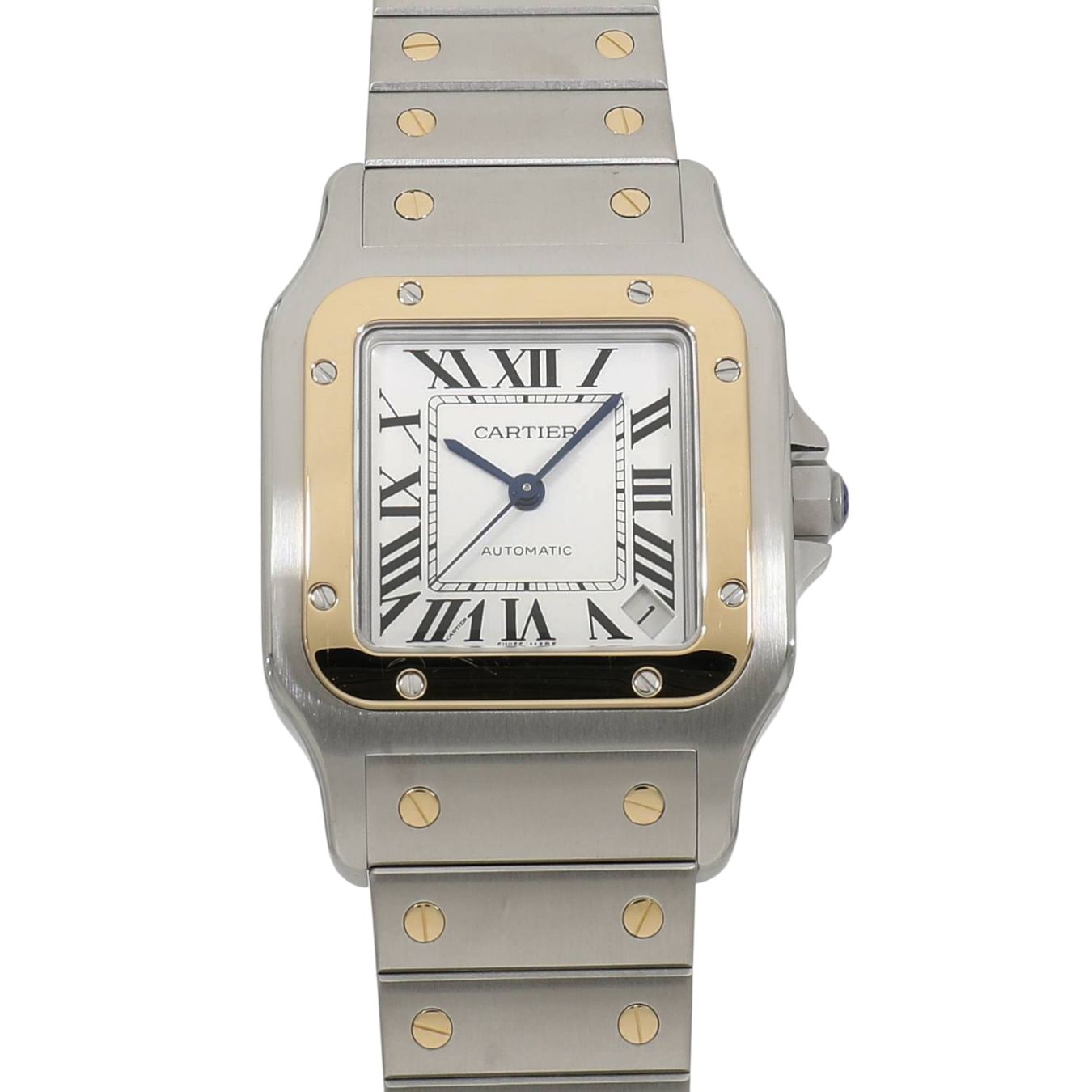 [中古]カルティエ サントス ドゥ カルティエ ガルベ ウォッチ XL W20099C4 シルバー メンズ