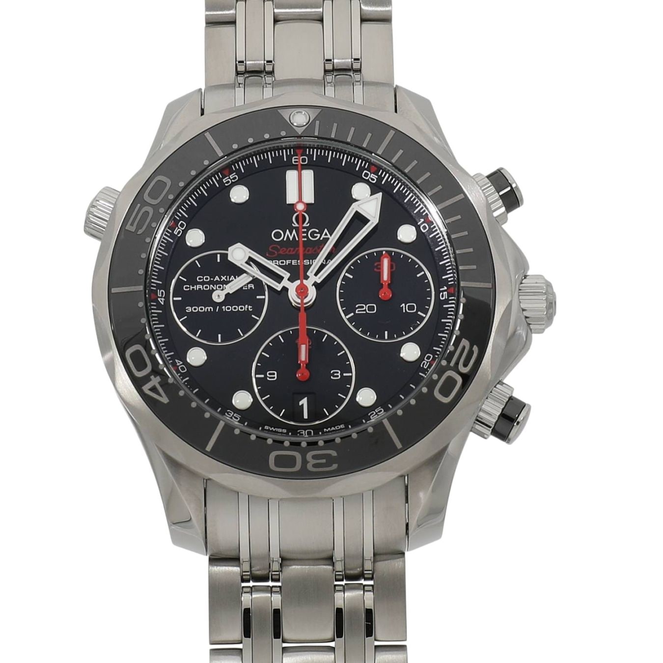[新品]オメガ シーマスター ダイバー300M コーアクシャル クロノグラフ 212.30.42.50.01.001 ブラック メンズ