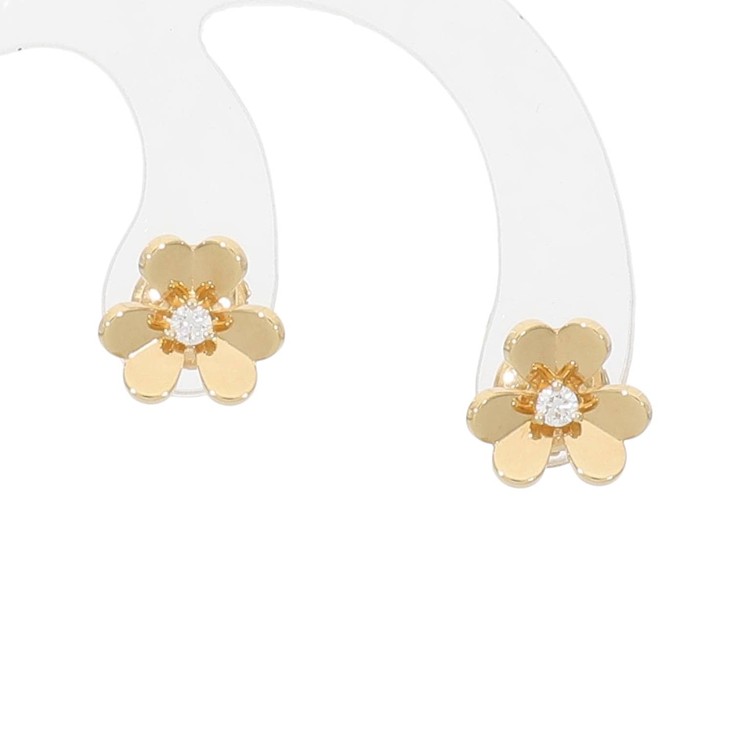 [中古]ヴァンクリーフ&アーペル フリヴォル ミニモデル ダイヤモンド ピアス イエローゴールド VCARPOJ300