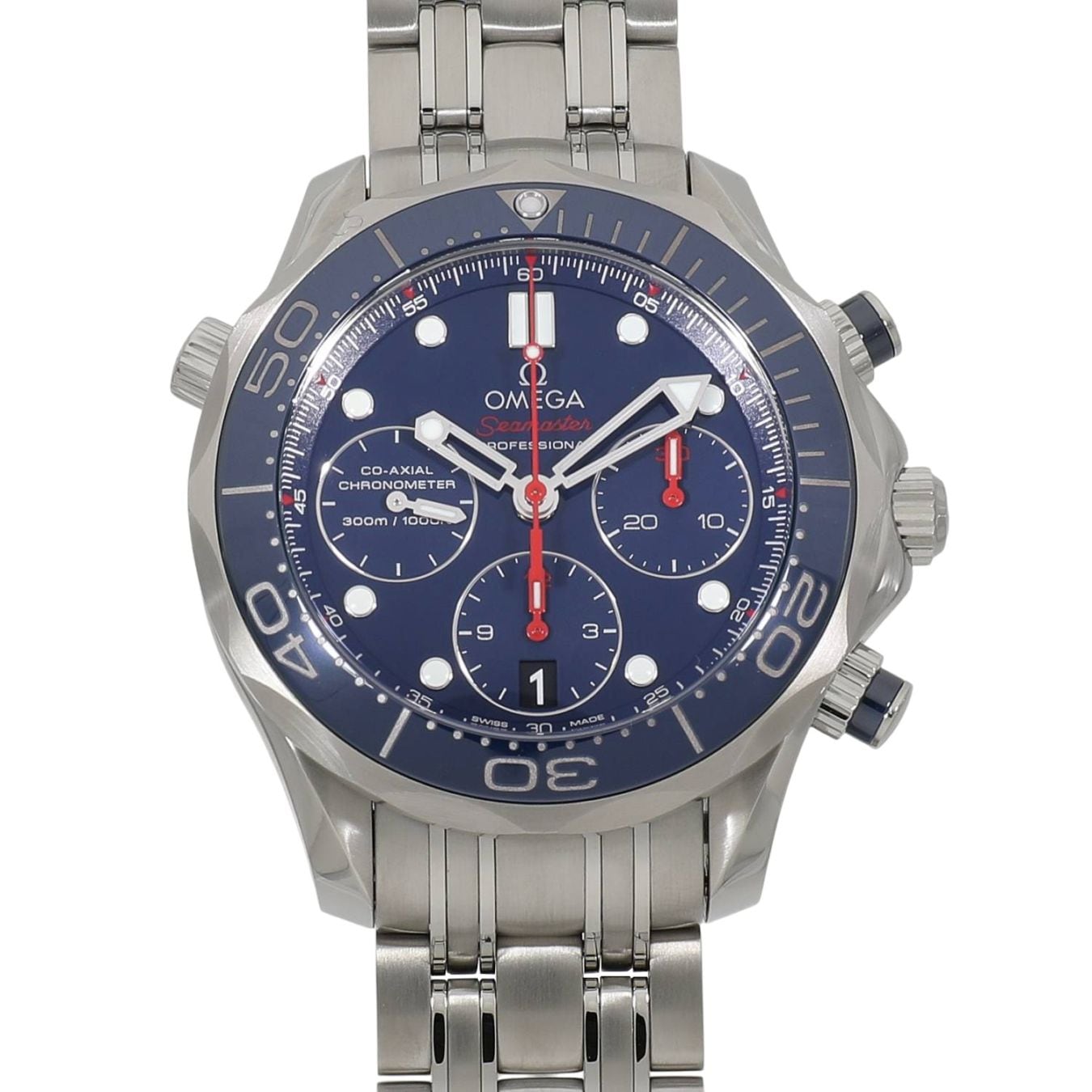 [新品]オメガ シーマスター ダイバー 300メートル コーアクシャル クロノグラフ 212.30.42.50.03.001 ブルー メンズ