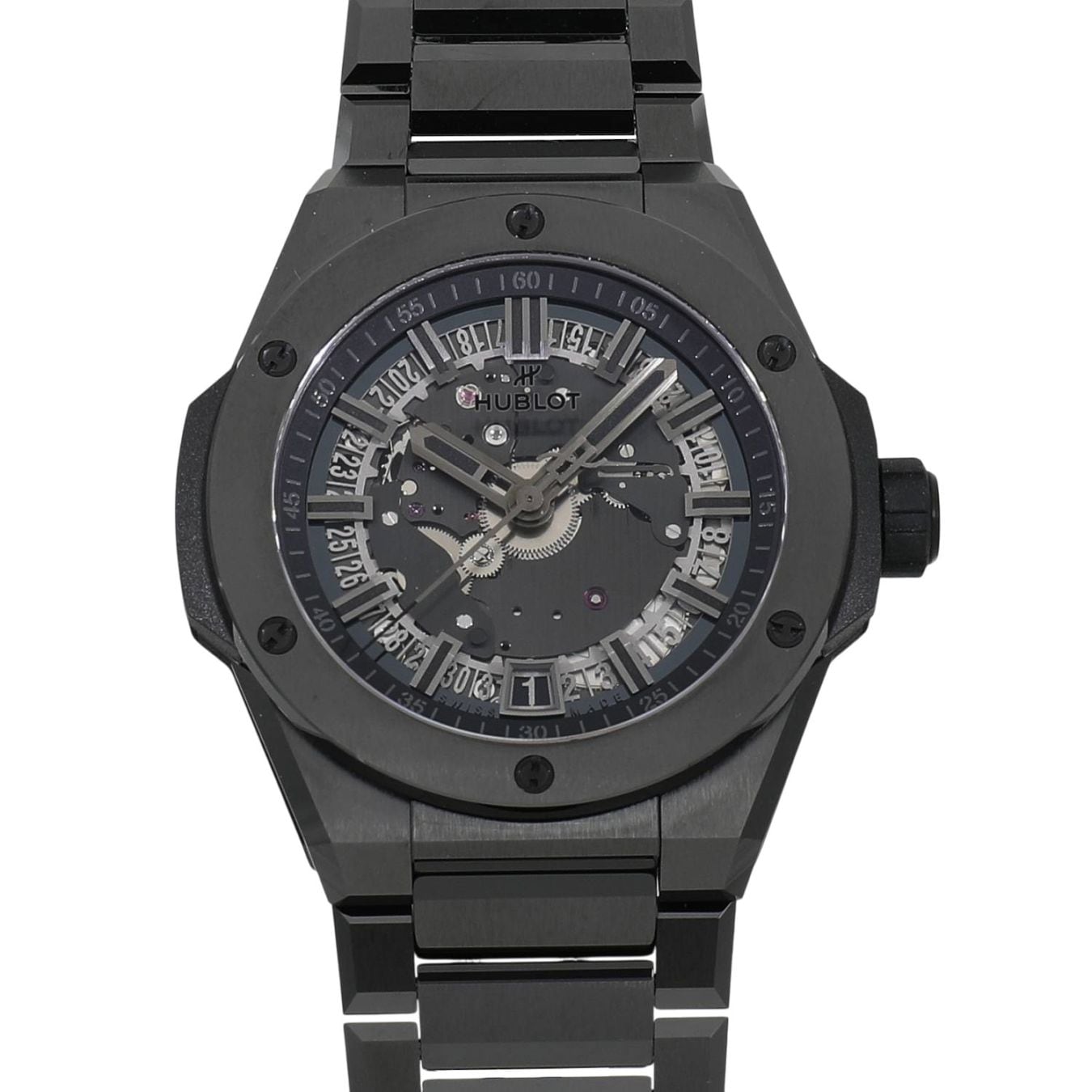 [新品]ウブロ ビッグバン インテグレーテッド タイムオンリー オールブラック 世界限定250本 456.CX.0140.CX スケルトン メンズ