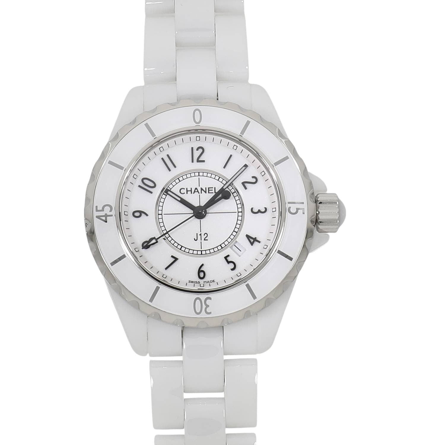 [中古]シャネル J12 ホワイトセラミック 33MM H0968 ホワイト レディース