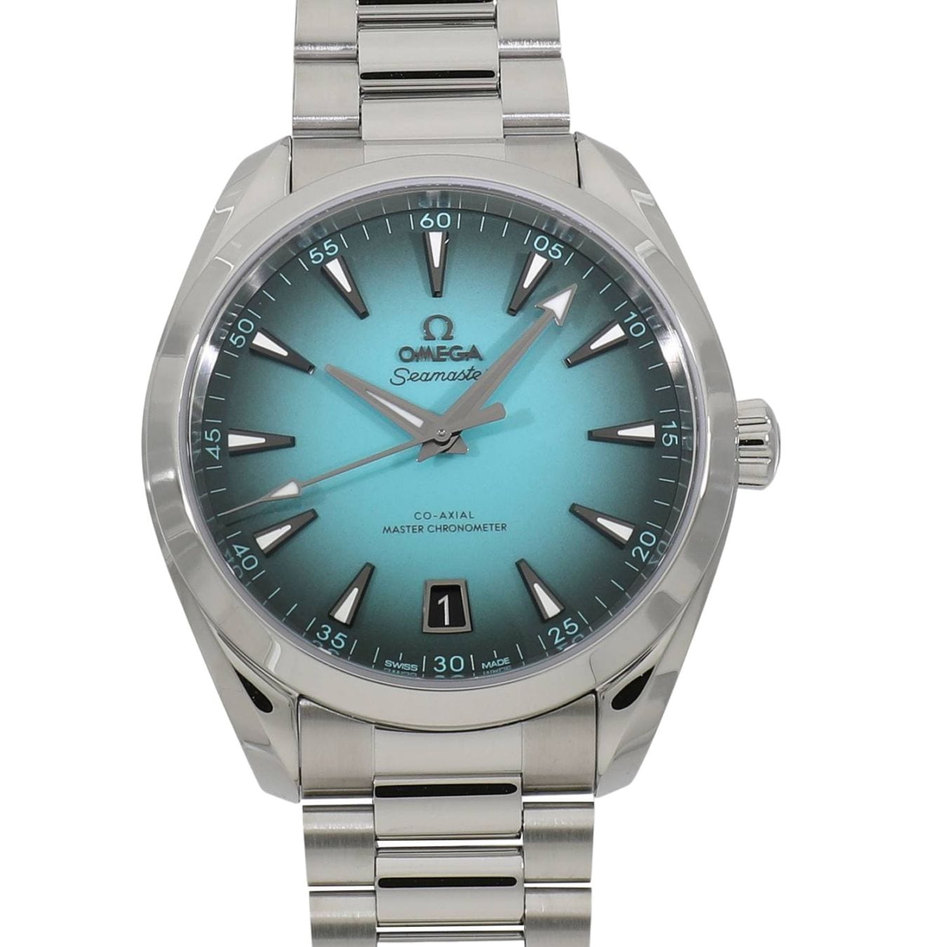 [未使用]オメガ シーマスター アクアテラ 150M コーアクシャル マスター クロノメーター 220.10.41.21.03.006 ターコイズ メンズ