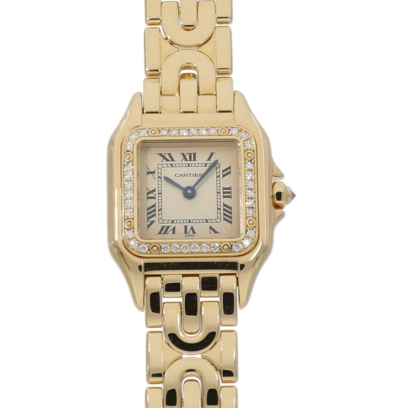 [中古]カルティエ パンテール ドゥ カルティエ SM アールデコ WF3070N3 アイボリー レディース