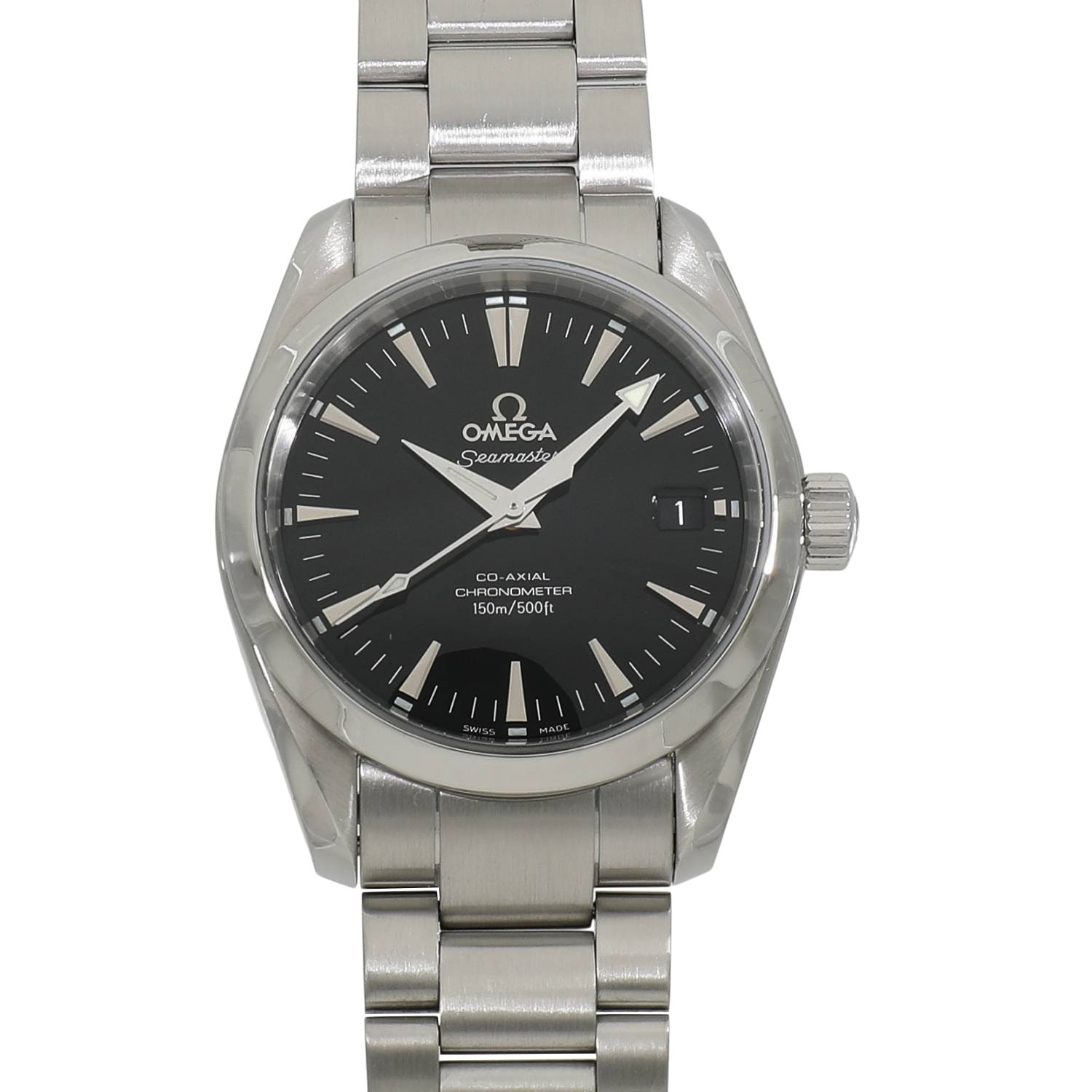 [中古]オメガ シーマスター アクアテラ コーアクシャル クロノメーター 2504.50.00 ブラック メンズ