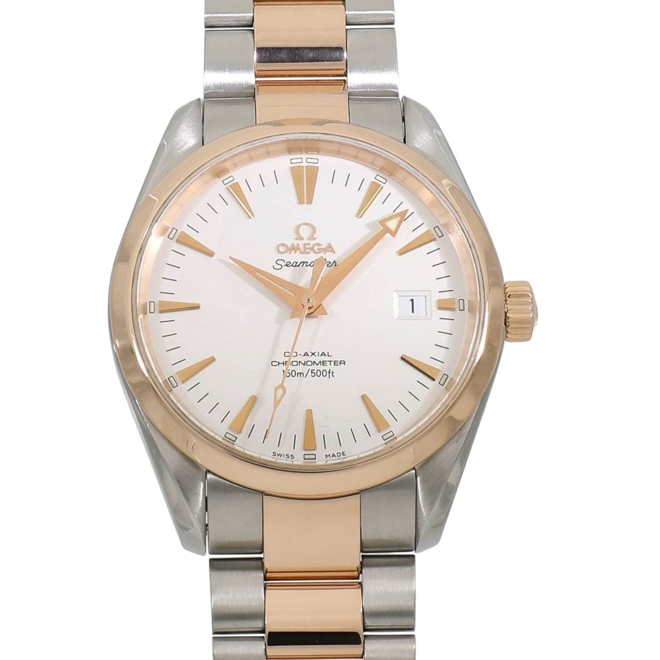 [中古]オメガ シーマスター アクアテラ コーアクシャル クロノメーター 2303.30.00 シルバー メンズ