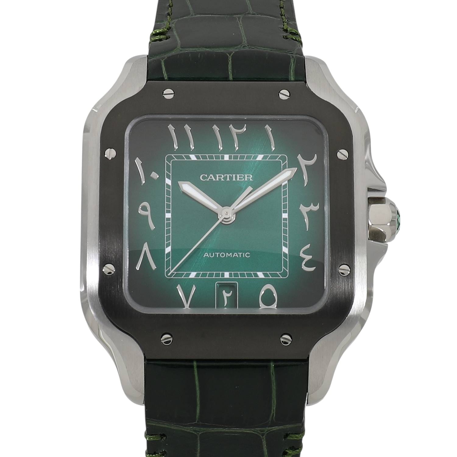 [新品]カルティエ サントス ドゥ カルティエ LM 中東・アラブ地域限定 WSSA0055 スモーキーグリーン メンズ