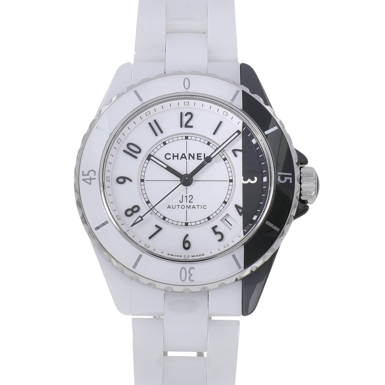 [中古]シャネル J12 パラドックス H6515 ホワイト×ブラック メンズ