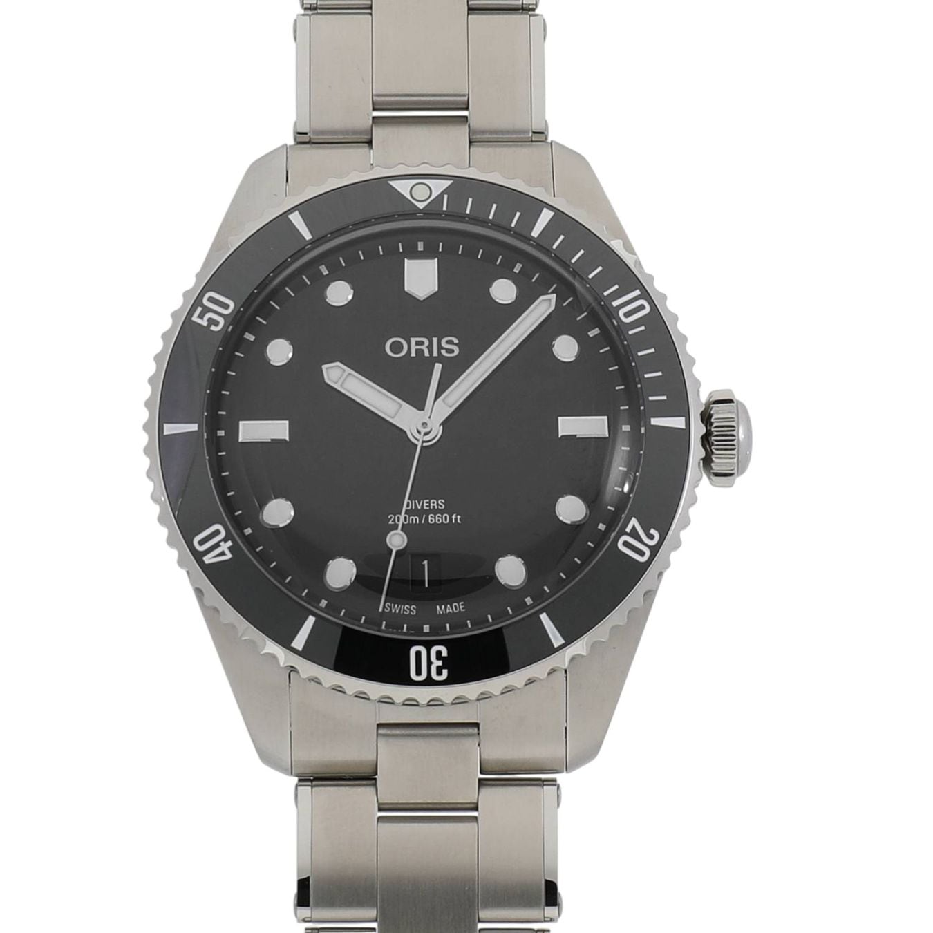 [新品]オリス ダイバース デイト 01 733 7795 4054-Set ブラック メンズ